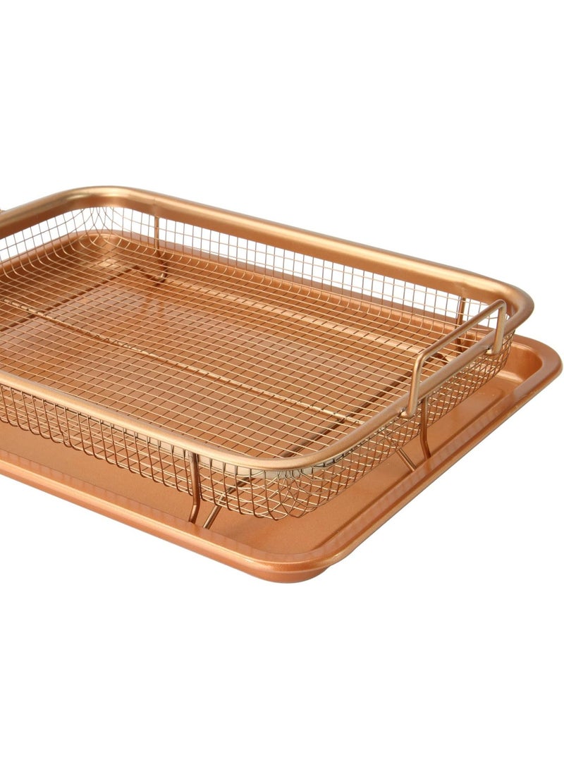 Air Fryer Mesh Basket with Drip Tray – Non-Stick – Oven & Air Fryer Safe - Image 5